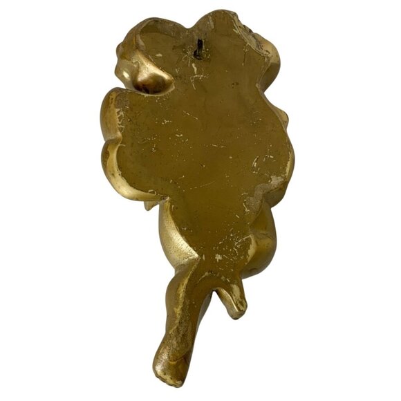 Homco Cherubs Angels Wall Decor Set Of 2 Gold Plastic Christmas Holiday - Picture 4 of 9